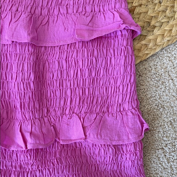 Pink Ruffle Mini Dress - Picture 3 of 4